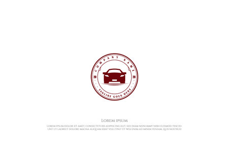 Retro Vintage Sport Car Garage Workshop Sale Rent Club Logo Design Vectorのイラスト素材