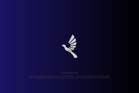 Simple Geometric Flying Bird Eagle Hawk Phoenix Logo Design Vectorのイラスト素材