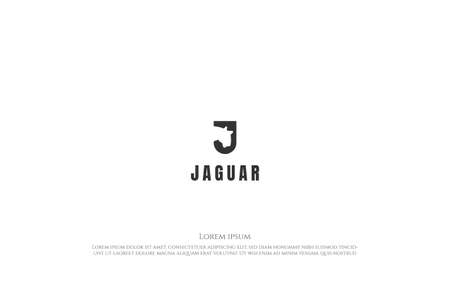 Initial Letter J Jaguar Leopard Tiger Cheetah Logo Design Vectorのイラスト素材