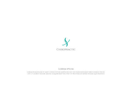 Modern Chiropractic Spine Surgery Care Logo Design Vectorのイラスト素材