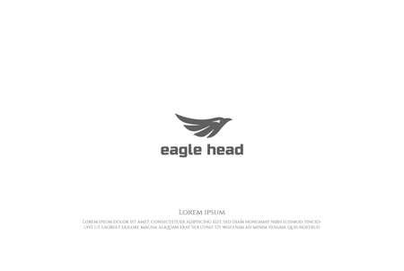 Simple Minimalist Eagle Hawk Falcon Bird Head for Sport Apparel Logo Design Vectorのイラスト素材