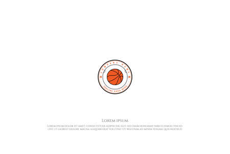 Vintage Retro Basketball Sport Team Club Badge Emblem Logo Design Vectorのイラスト素材