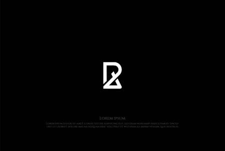Simple Minimalist Initial Letter R Monogram Logo Design Vectorのイラスト素材