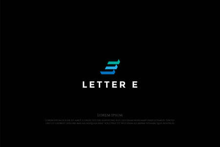 Simple Minimalist Modern Initial Letter E Logo Design Vectorのイラスト素材