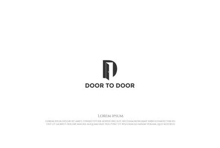 Initial Letter D for Door Logo Design Vectorのイラスト素材