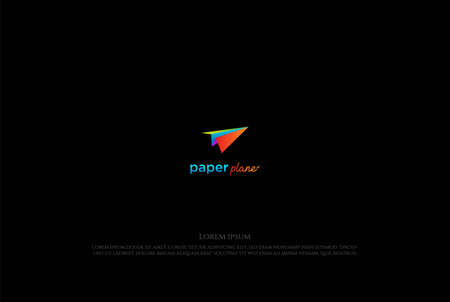 Colorful Paper Plane for Message, Travel or Post Expedition  Design Vectorのイラスト素材