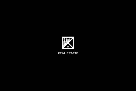 Square Geometric Urban City for Real Estate Apartment Logo Design Vectorのイラスト素材