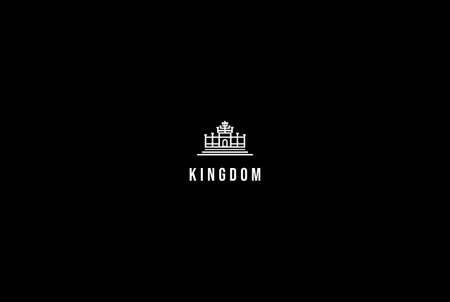 Minimalist Kingdom Empire Line Outline Logo Design Vectorのイラスト素材
