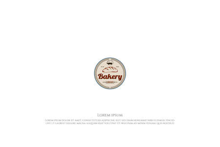 Hipster Classic Bread Bakery Bake Stamp Label Sticker Logo Design Vectorのイラスト素材
