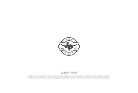 Vintage Retro Western Texas Badge Emblem Logo Design Vectorのイラスト素材