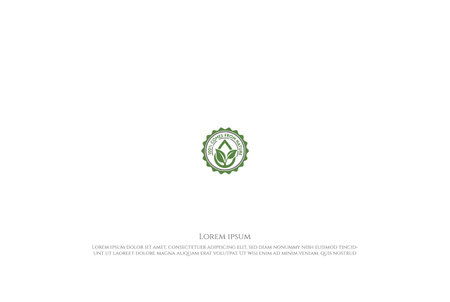 100% Organic Stamp Label Sticker Logo Design Vectorのイラスト素材