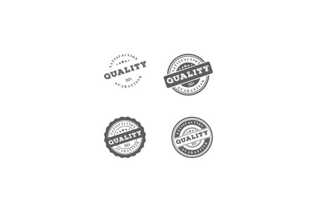 Retro Vintage Premium Quality Stamp Label Seal Sticker Logo Design Vectorのイラスト素材