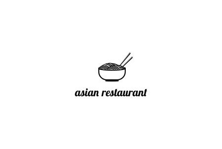 Retro Vintage Bowl with Noodle Chopstick for Asian Japanese Korean Oriental Restaurant Food Logo Design Vectorのイラスト素材
