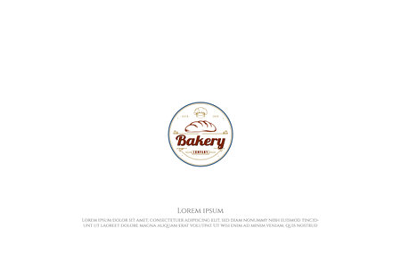 Retro Vintage Bakery or Bake Shop Stamp Label Seal Logo Design Vectorのイラスト素材