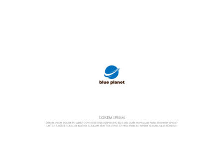 Simple Minimalist Planet Earth World Globe Logo Design Vectorのイラスト素材