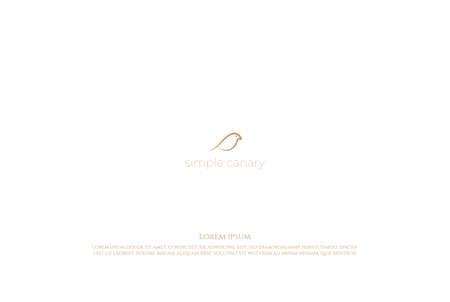 Simple Minimalist Dove Pigeon Canary Robin Bird Logo Design Vectorのイラスト素材