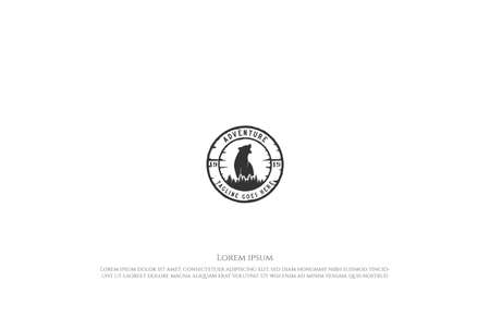 Pine Cedar Spruce Conifer Fir Evergreen Larch Cypress Hemlock Trees Forest with Roaring Ice Polar Grizzly Bear for Outdoor Camping Adventure Logo Design Vectorのイラスト素材