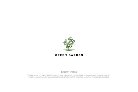 Green Tree Plant for Nature Garden Environment Logo Design Vectorの写真素材