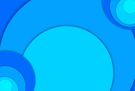 Circle Blue Abstract Landscape Vector 3D Background with Paper Cut shapes and Colorful Carving Art for Business Presentations Flyers Posters and Screen Web Wallpaperのイラスト素材