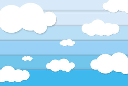 Abstract Landscape Vector 3D Background with Paper Cut shapes and Blue Sky Cloud for Business Presentations Flyers Posters and Screen Web Wallpaperのイラスト素材