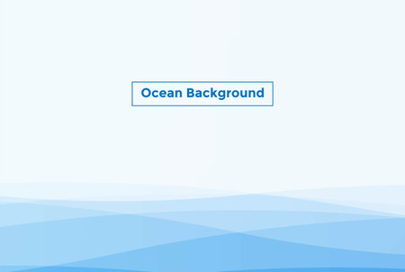 Blue Sea Ocean Water Wave Background. Vector Illustrationのイラスト素材