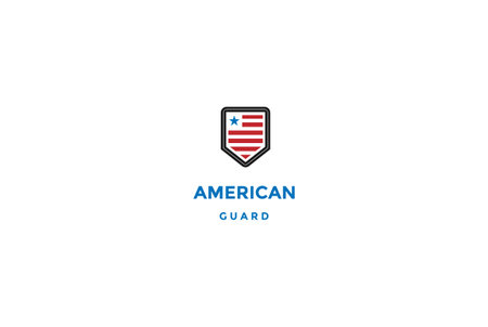 American USA US Flag with Shield for Secure Guard Logo Design Vectorのイラスト素材