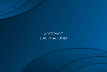 Modern Dark Blue Liquid Wave Paper Cut Background. Vector Illustrationのイラスト素材