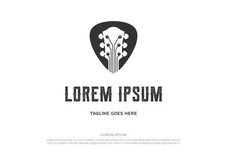 Simple Minimalist Guitar Pick for Music Design Vectorのイラスト素材
