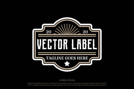 Hipster Luxury Vintage Badge Emblem Label Design Vectorのイラスト素材
