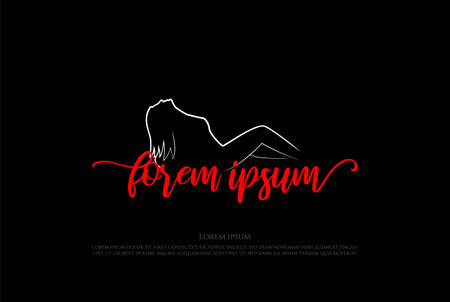 Hot Sexy Woman Lady Girl Silhouette for Bar Strip Dancer Club Design Vectorのイラスト素材