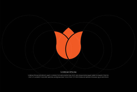 Elegant Simple Minimalist Rose Flower Cosmetic Beauty Spa Design Vectorのイラスト素材