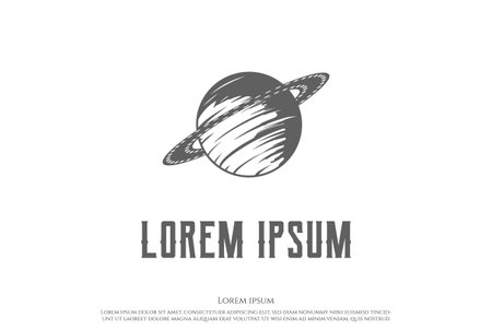 Vintage Saturn Globe Earth Planet with Film Cinema Movie Strip for Production Studio Design Vectorのイラスト素材