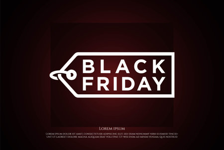 Black Friday Discount Sale Promo Sticker Label Design Vectorのイラスト素材