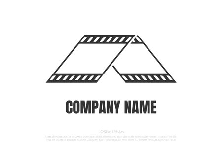 House Film Strip Movie Cinema Production Design Vectorのイラスト素材