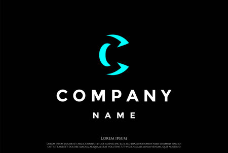 Simple Minimalist Initial Letter C Logo Design Vectorのイラスト素材
