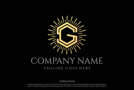 Initial Letter SG for Sun Gold Logo Design Vectorのイラスト素材