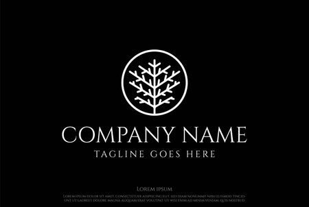 Tree Branch Leaf Leaves Nature Garden Park Logo Design Vectorのイラスト素材