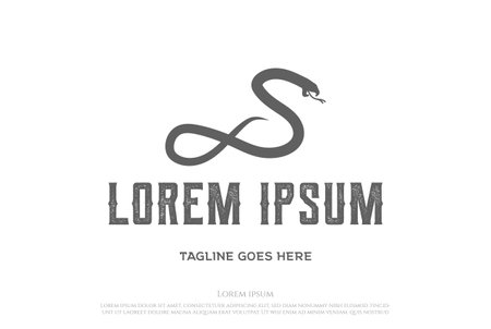 Snake Python Black Mamba Cobra Anaconda Viper Reptile Logo Design Vectorのイラスト素材