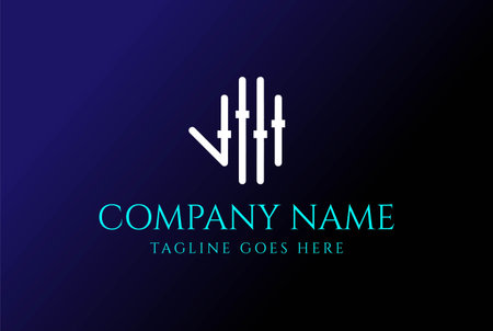 Simple Minimalist Hand with Equalizer for DJ Music Logo Design Vectorのイラスト素材