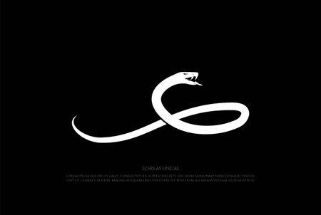 Initial Letter S Snake Cobra Viper Mamba Python Anaconda Logo Design Vectorのイラスト素材