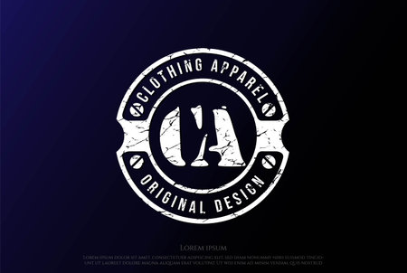 Vintage Badge Emblem Label Stamp for Clothing Apparel Logo Design Vectorのイラスト素材
