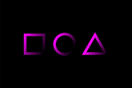 Simple Minimalist Square Circle Triangle for Head Symbolのイラスト素材