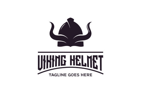 Viking Armor Helmet logo design for Boat Ship Cross Fit Gym Game Club Sportのイラスト素材