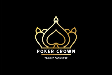 Golden King and Spade Ace for Poker logo design vectorのイラスト素材