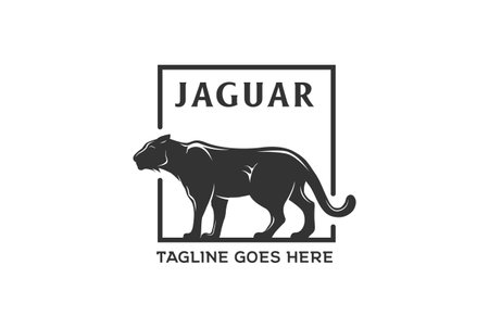 Jaguar Puma Cheetah Leopard Puma Lion Tiger Panther Silhouette Logo Design Vectorのイラスト素材