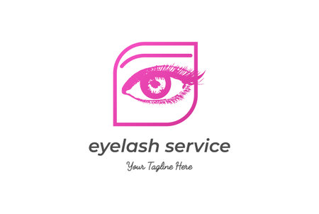 Pretty Beauty Woman Female Girl Lady Eye Eyelash Eyebrow Logo Design Vectorのイラスト素材
