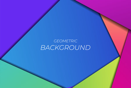 Geometric Paper Cut Colorful Backgroundのイラスト素材