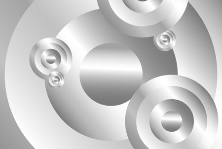 Circular Geometric Swirl Silver Bronze Metal Steel Backgroundのイラスト素材