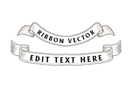 Vintage Retro Old Classic Ribbon Ornament Vector Illustrationのイラスト素材