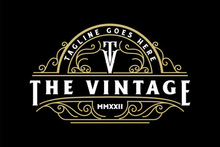 Vintage Retro Steampunk Badge Emblem Label Stamp Logo Design Vectorのイラスト素材